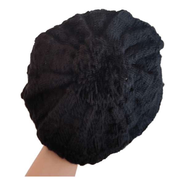 Black knitted hat