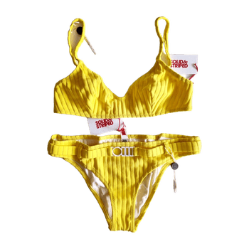 Solid & striped bikini set - new!