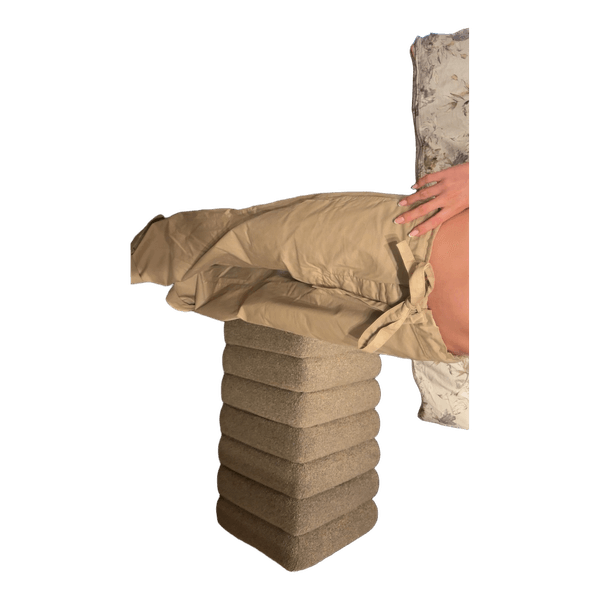 Beige zara bukser med binde snore