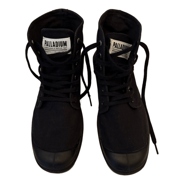 Black Palladium canvas boots, size 41