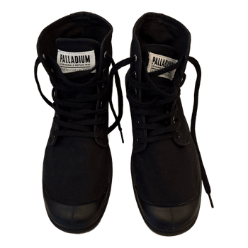 Black Palladium canvas boots, size 41