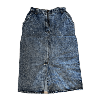 Vintage acid wash denim skirt