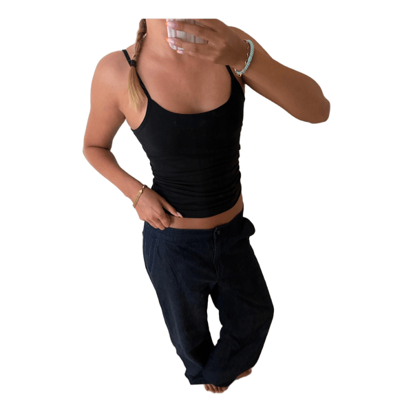 Low waist mørk denim jeans
