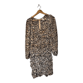 Leopard print ruffled dress