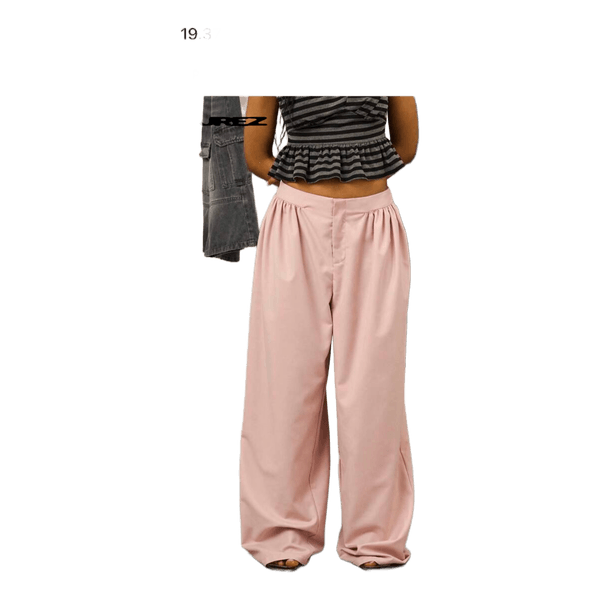 Pink wide leg trousers