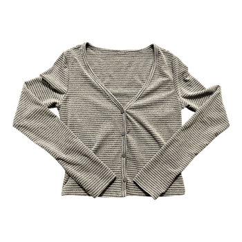 Grey striped cardigan