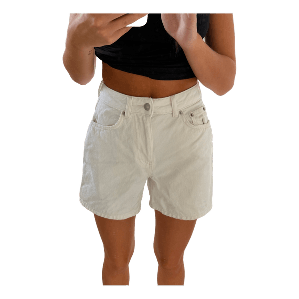 Hvide denimshorts
