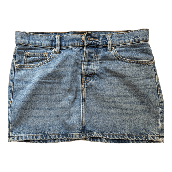 Blå denim nederdel