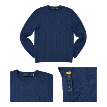 Ralph luren Blue cable knit sweater