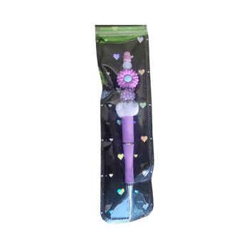 Violetti koristeltu kynä