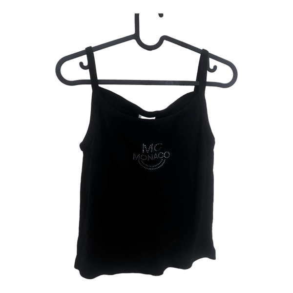 Black rhinestone tank top