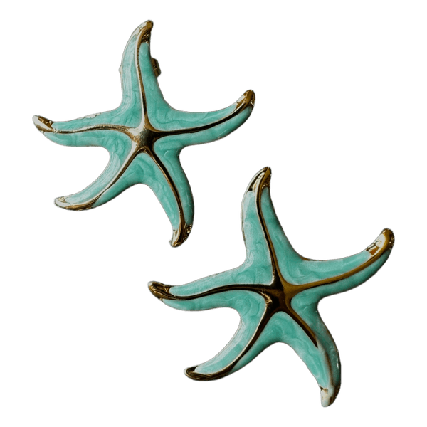 Starfish shaped stud earrings