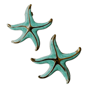 Starfish shaped stud earrings