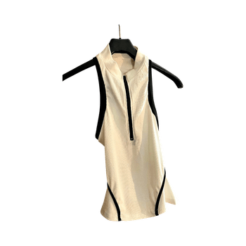 zip-up tank top