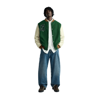 Pilot jacket with patches