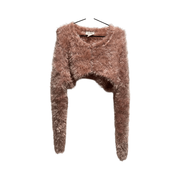 Fuzzy cropped cardigan