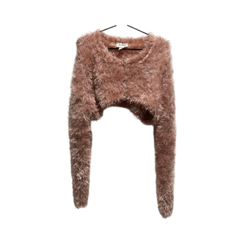Fuzzy cropped cardigan