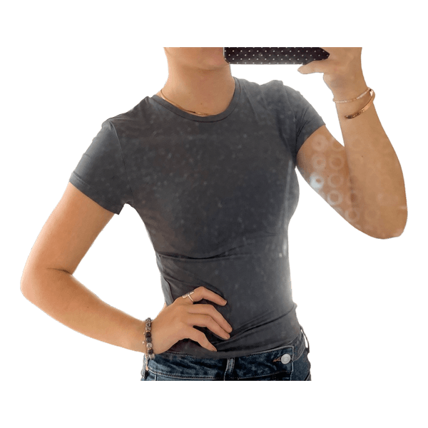 Mørkegrå kortærmet t-shirt