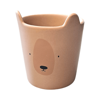Beige bear-shaped cup