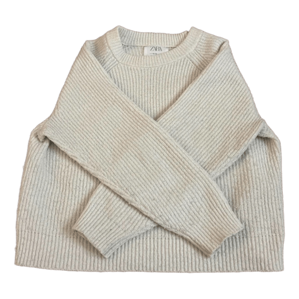 Zara white knitted sweater