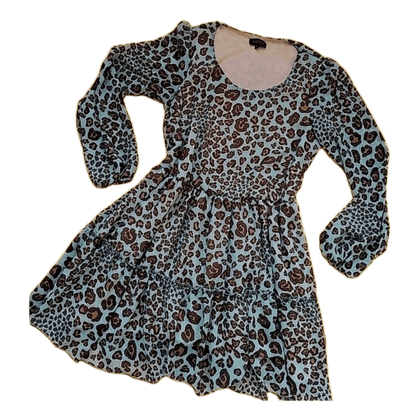 Leopard print mini dress