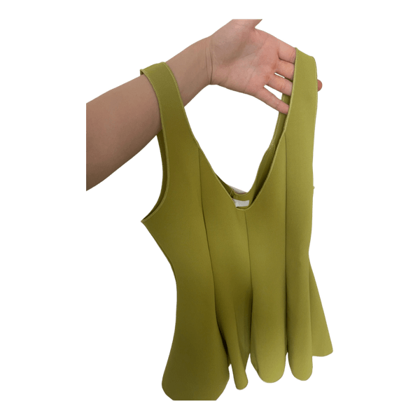 Green peplum top