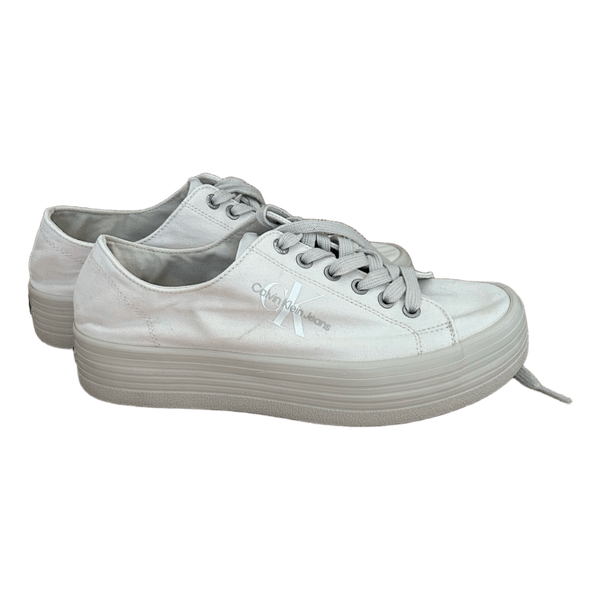 Calvin Klein white platform sneakers
