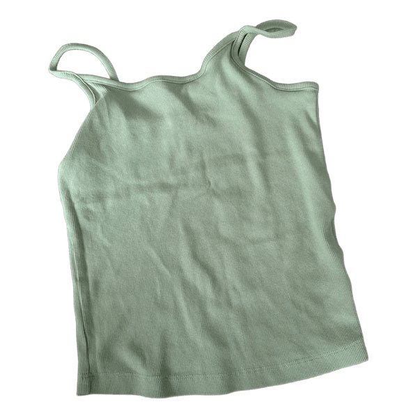 Green ribbed tank top