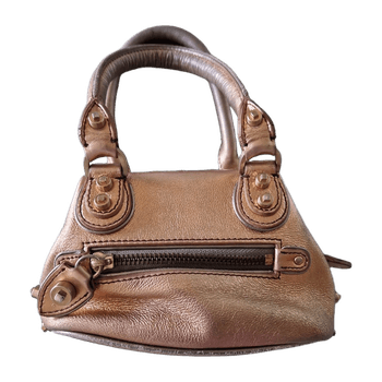 Genuine leather mini handbag