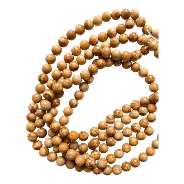 Natural Grain Stone Beads – 10 mm, 50 pcs