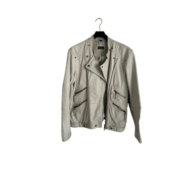 Beige leather jacket