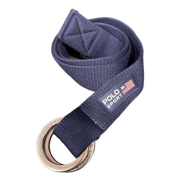 Vintage Polo Sport Webbing Belt Navy