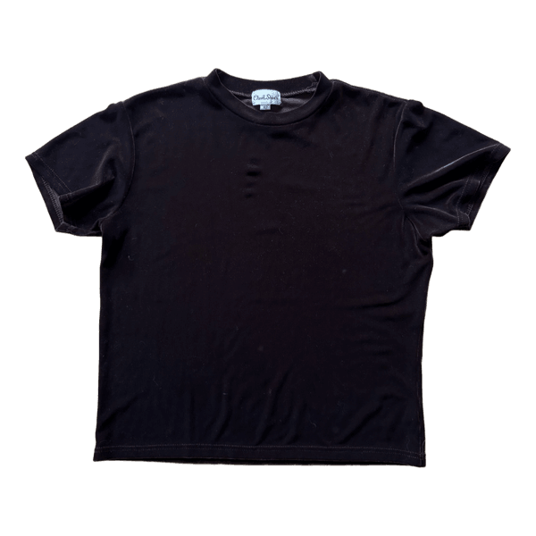Black velvet t-shirt