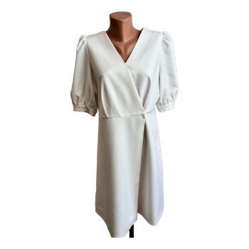 White wrap dress