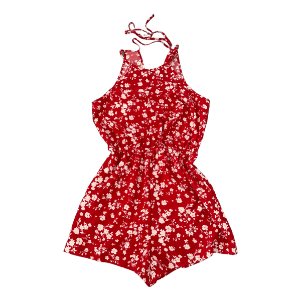 Red Summer floral print playsuit Size XS