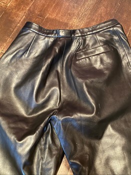 Black leather trousers
