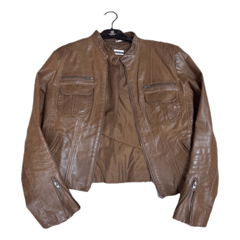 Brown leather jacket