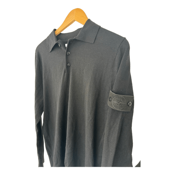 Stone Island Polo langærmet ghost sort