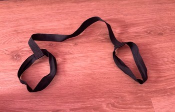 Black yoga strap