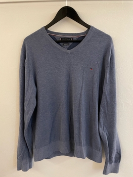 Tommy Hilfiger Sininen puuvilla silkki neule
