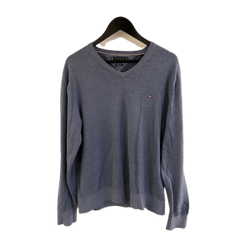 Tommy Hilfiger Sininen puuvilla silkki neule