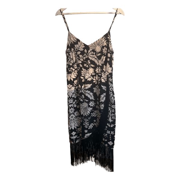 Black and white floral dress