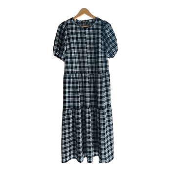 Black and white plaid dress
