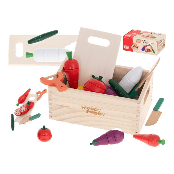 Wooden vegetable cutting set
