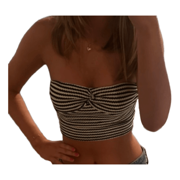 Stribet bandeau top