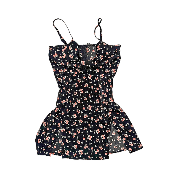 Black floral summer dress