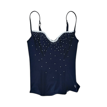 Black embellished corset top