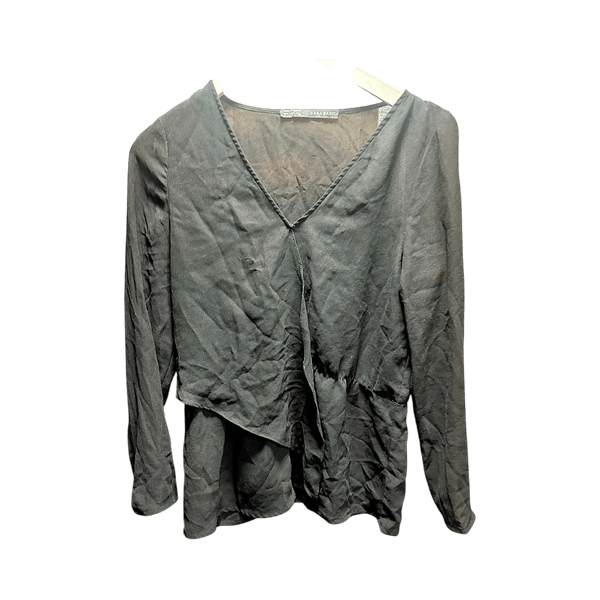 Black sheer long sleeve blouse