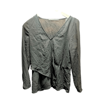 Black sheer long sleeve blouse