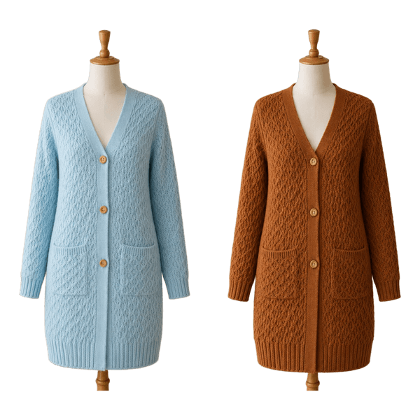 Light blue knit cardigan